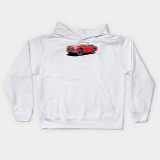 MG Midget in Red Kids Hoodie